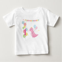 Aangepaste 1e verjaardag meisje Baby T-Shirt