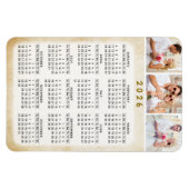 Aangepaste 2020 Photo Magnetic Fridge Calendar Magneet (Horizontaal)