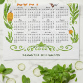 Aangepaste 2024 Kalender MBA Student Sinaasappel B Theedoek (Gevouwen)