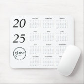 Aangepaste 2025 Kalender Muismat met uw Logo (Met muis)
