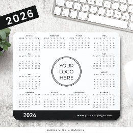 Aangepaste 2026 Agenda Zakelijk Logo Muismat