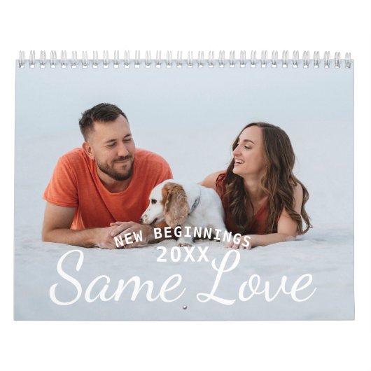 Aangepaste 2026 moderne koppel foto kalender (Hoes)