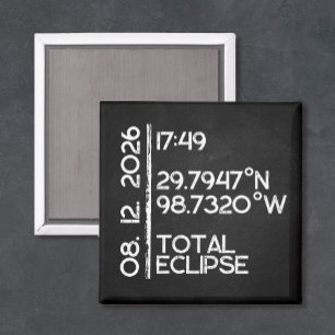 Aangepaste 2026 Zonsverduistering Magneet