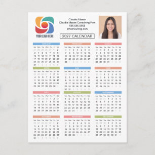 Aangepaste 2027 Agenda Zakelijk Logo Bedrijf Briefkaart