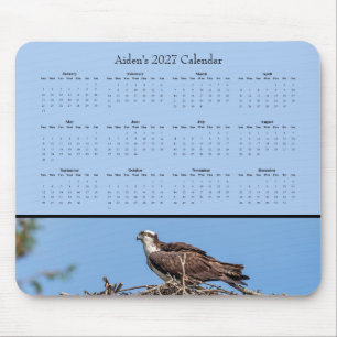 Aangepaste 2027 Osprey Natuur Bureaukalender Muismat