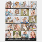 Aangepaste 20 foto collage gepersonaliseerde moder fleece deken (Voorkant)