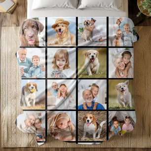 Aangepaste 20 foto collage gepersonaliseerde moder fleece deken