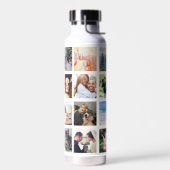 Aangepaste 20 Vierkante Fotoraster Collage Waterfles (Links)