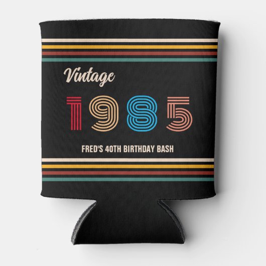 Aangepaste 20e 30e 40e 50e 60e 70 verjaardag Squad Blikjeskoeler (Voorkant)