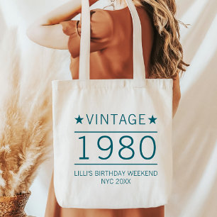 Aangepaste 20e 30e 40e 50e 60e 70 verjaardag Squad Tote Bag