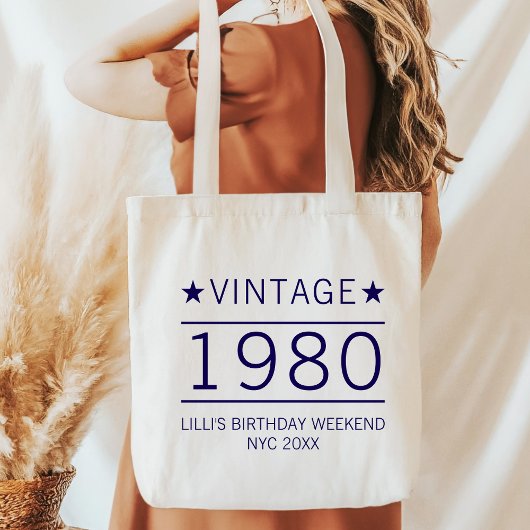 Aangepaste 20e 30e 40e 50e 60e 70 verjaardag Squad Tote Bag
