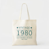 Aangepaste 20e 30e 40e 50e 60e 70 verjaardag Squad Tote Bag (Voorkant)