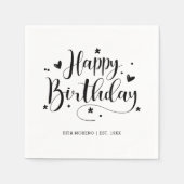 Aangepaste 20e 30e 40e 50e 60e 70 verjaardagsfeest servet (Voorkant)