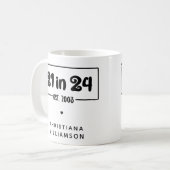 Aangepaste 21e verjaardag 21 in 24 Est 2003 Verjaa Koffiemok (Voorkant links)