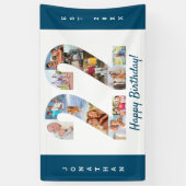 Aangepaste 22e verjaardag foto-inkuilbanner op jaa spandoek (Verticaal)