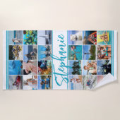 Aangepaste 24-fotokleuren voor Collage Strandlaken (Voorkant)