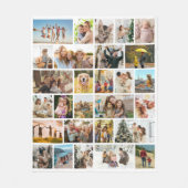 Aangepaste 28 foto collage fleece deken (Voorkant)