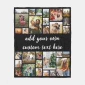 Aangepaste 28 fotocollage fleece deken (Voorkant)