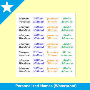 (Aangepaste 28 labels) Waterdichte scriptie volled Sticker