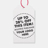 Aangepaste 28% OFF Bulk Kopen Kortingsrood Twintig Cadeaulabel (Achterkant)