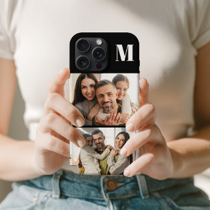 Aangepaste 2 Familie Foto & Persoonlijke Initialen iPhone 15 Pro Max Hoesje