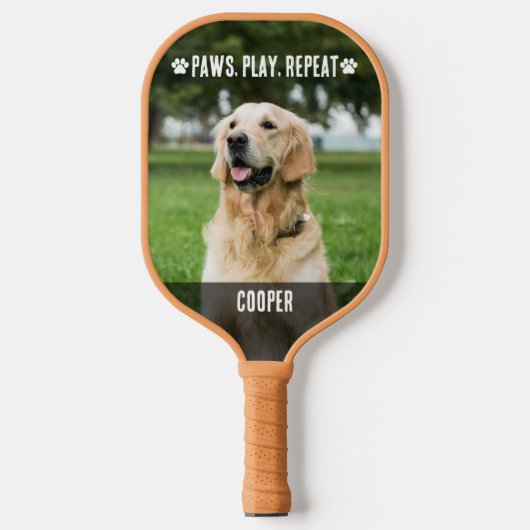 Aangepaste 2 Foto Huisdier Hond Pickleball Paddle (Voorkant)