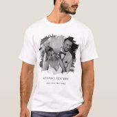 Aangepaste 2 foto met geborsteld effect t-shirt (Voorkant)
