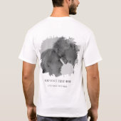 Aangepaste 2 foto met geborsteld effect t-shirt (Achterkant)