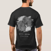 Aangepaste 2 foto met geborsteld effect t-shirt (Achterkant)