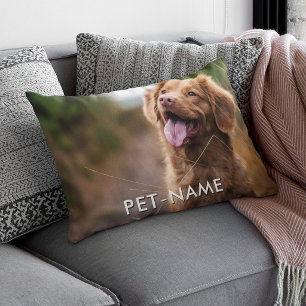 Aangepaste 2 Foto Met Je Huisdier Hond 2 Naam Afbe Kussensloop