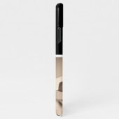 Aangepaste 2 foto monogrammed initialen collage iPhone hoesje (Rechterkant)