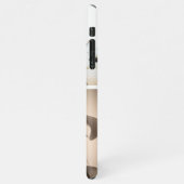 Aangepaste 2 foto monogrammed initialen collage iPhone hoesje (Linkerkant)