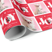 Aangepaste 2 foto Pet Dog JOY Cadeaupapier (Rol Hoek)