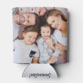 Aangepaste 2 foto-sjabloon met dubbelzijdig berich blikjeskoeler (Achterkant)