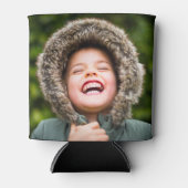 Aangepaste 2 foto-sjabloon met dubbelzijdig berich blikjeskoeler (Voorkant)