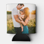 Aangepaste 2 foto-sjabloon met dubbelzijdig berich blikjeskoeler (Achterkant)