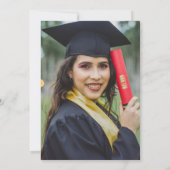 Aangepaste 2 foto tekst overlay Afstuderen uitnodi Kaart (Achterkant)