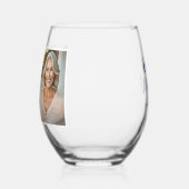 Aangepaste 2 fotocollage 60e verjaardag wijnglas zonder voet (Links)