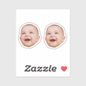 Aangepaste 2 Gezicht Stickers Gepersonaliseerde Ge (Vel)