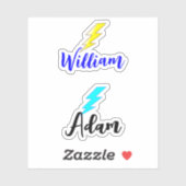 Aangepaste 2 Namen, Fles Decal Label voor Jongens (Vel)