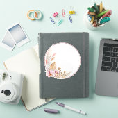 Aangepaste 2 pampas gras rond sticker (iPad Cover)