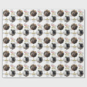 Aangepaste 2 Pet Foto Feestelijke Kerstmis Sneeuwv Cadeaupapier (Vlak)