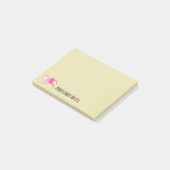 Aangepaste 2 roze harten met linten post-it® notes (Schuin)