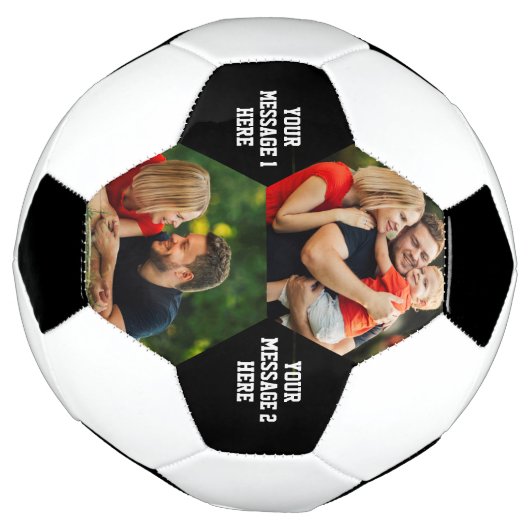 Aangepaste 2 Voetbal van het Bericht van de Foto (Gedraaid)