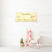 Aangepaste 2e bruiloft Jubileum-banner Spandoek (Insitu)