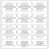 Aangepaste 2Plain afgeronde hoeken Adresetiketten Sticker (Vel)