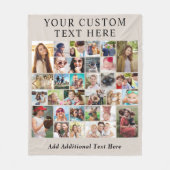 Aangepaste 30 foto collage Taupe Fleece Deken (Voorkant)