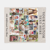 Aangepaste 30 foto collage Taupe Fleece Deken (Voorkant (Horizontaal))