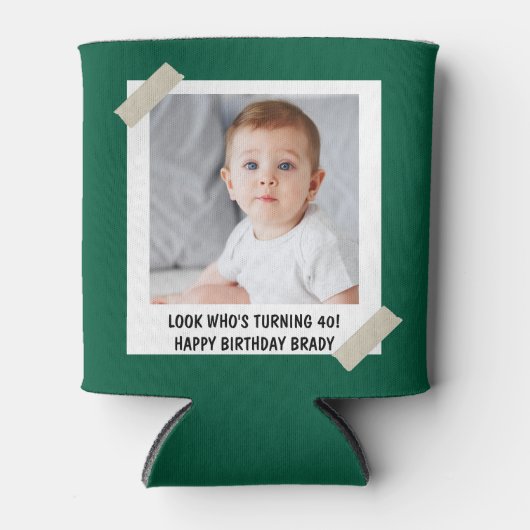 Aangepaste 30e 40e 50e 60e 70 Verjaardag Party Fav Blikjeskoeler (Voorkant)