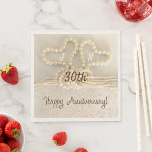 Aangepaste 30e parelpapier voor Jubilea Servet